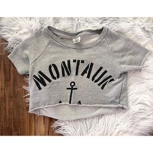 💥MOVING SALE | Montauk grey crop top